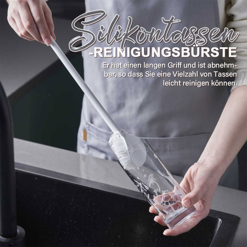 Long handle silicone cup cleaning brush