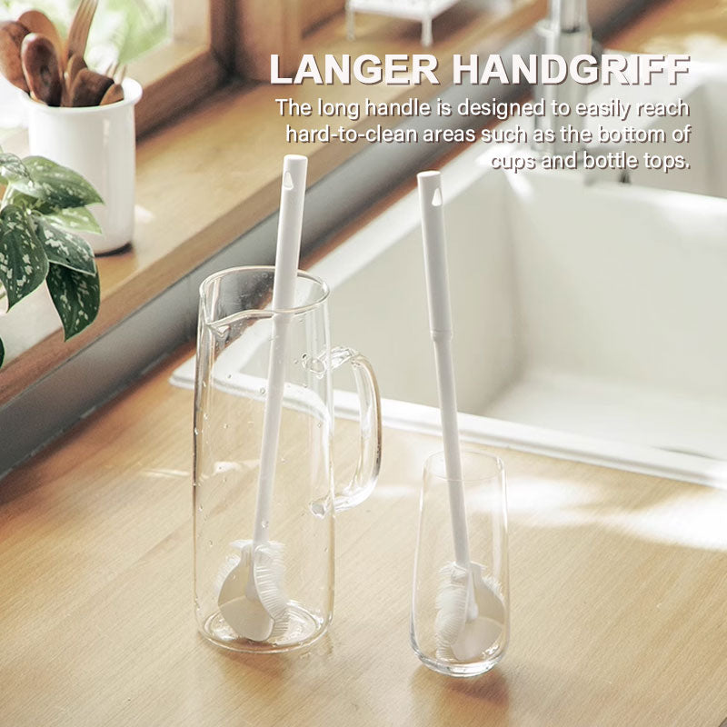 Long handle silicone cup cleaning brush