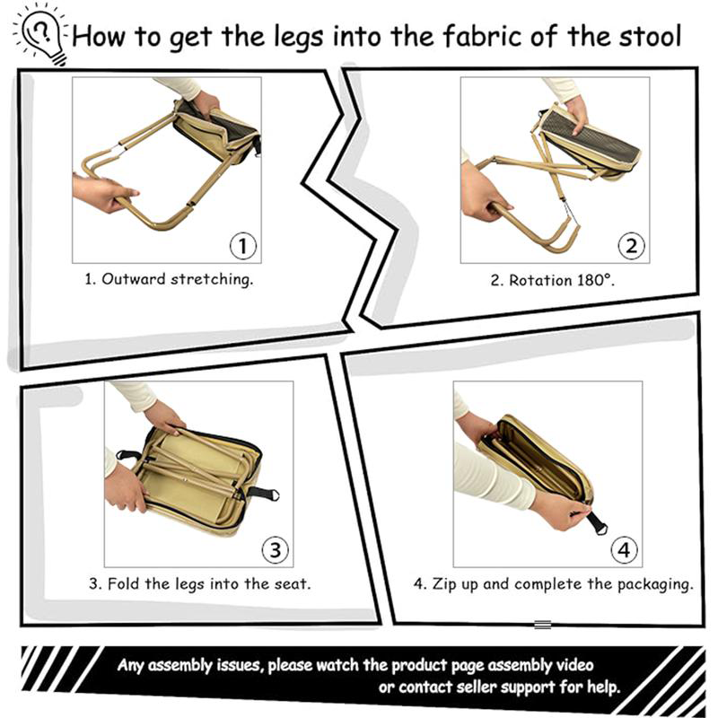 Foldable backpack stool