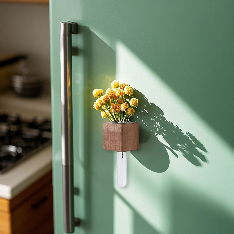 Wooden Flower Arrangement Refrigerator Magnet