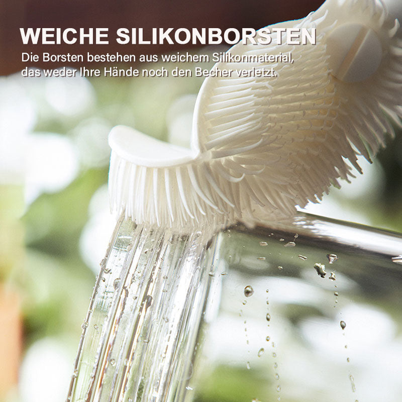 Long handle silicone cup cleaning brush