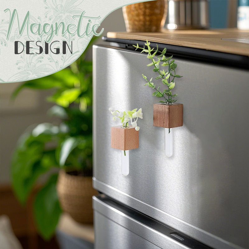 Wooden Flower Arrangement Refrigerator Magnet