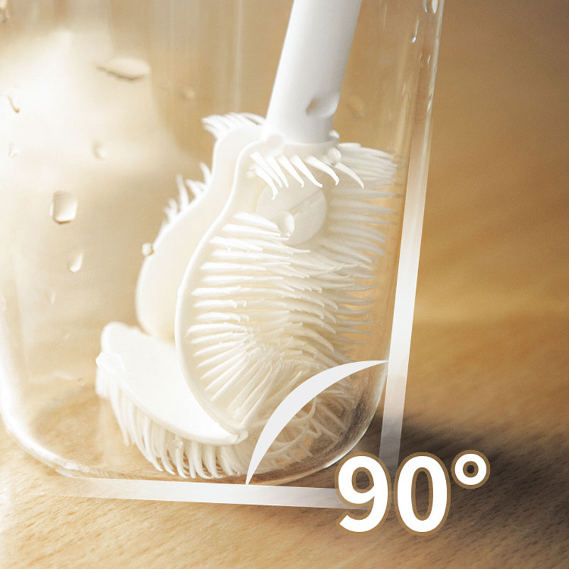 Long handle silicone cup cleaning brush