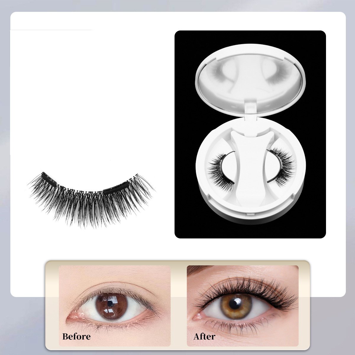 🔥Superdeal! 40% Discount! – Soft Magnetic False Eyelashes – All-in-One Box, Reusable & Easy to Apply