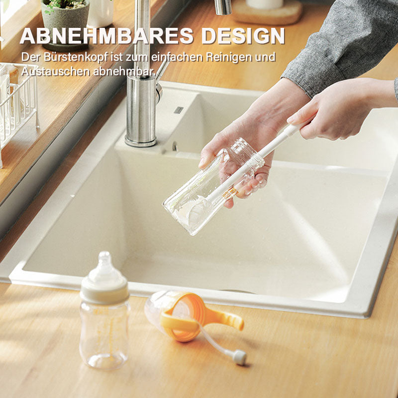 Long handle silicone cup cleaning brush