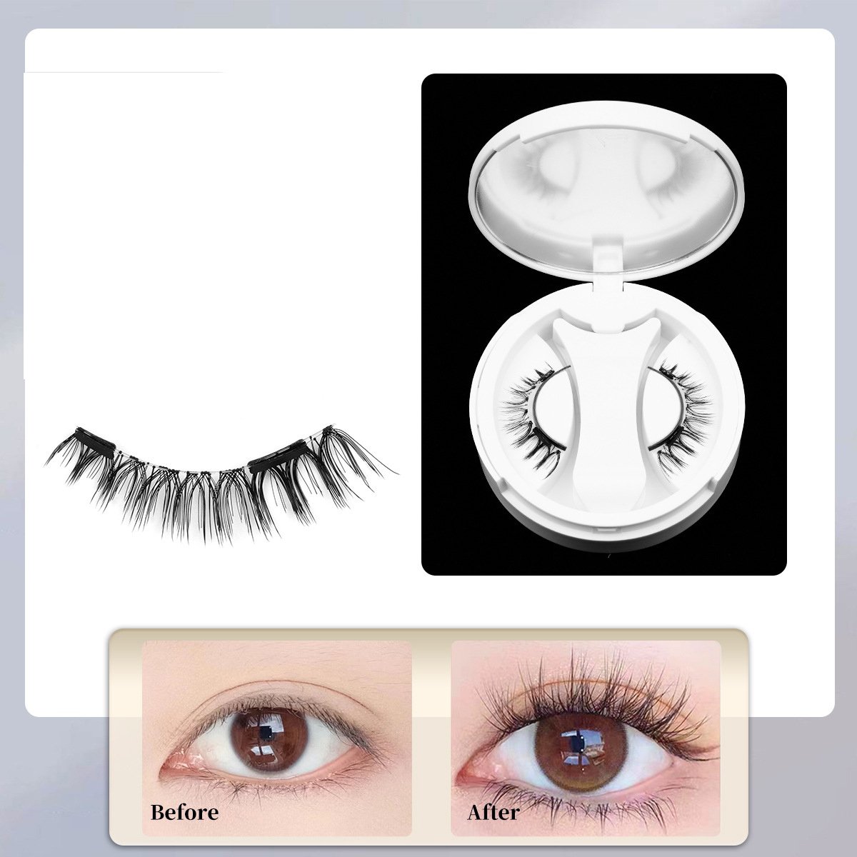 🔥Superdeal! 40% Discount! – Soft Magnetic False Eyelashes – All-in-One Box, Reusable & Easy to Apply