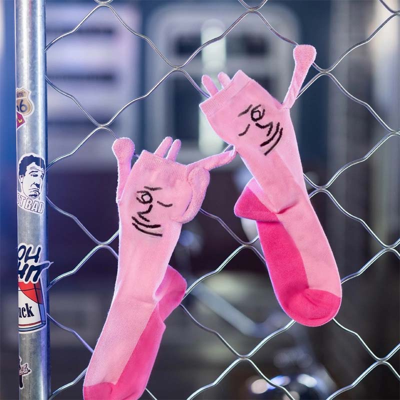 🧲 Magnetic Bunny Hand-Holding Socks – Playful, Cool & So You!