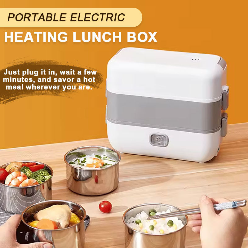 Portable Electric Heating Lunch Box 🍱 | Fresh Hot Meals, Anytime Anywhere