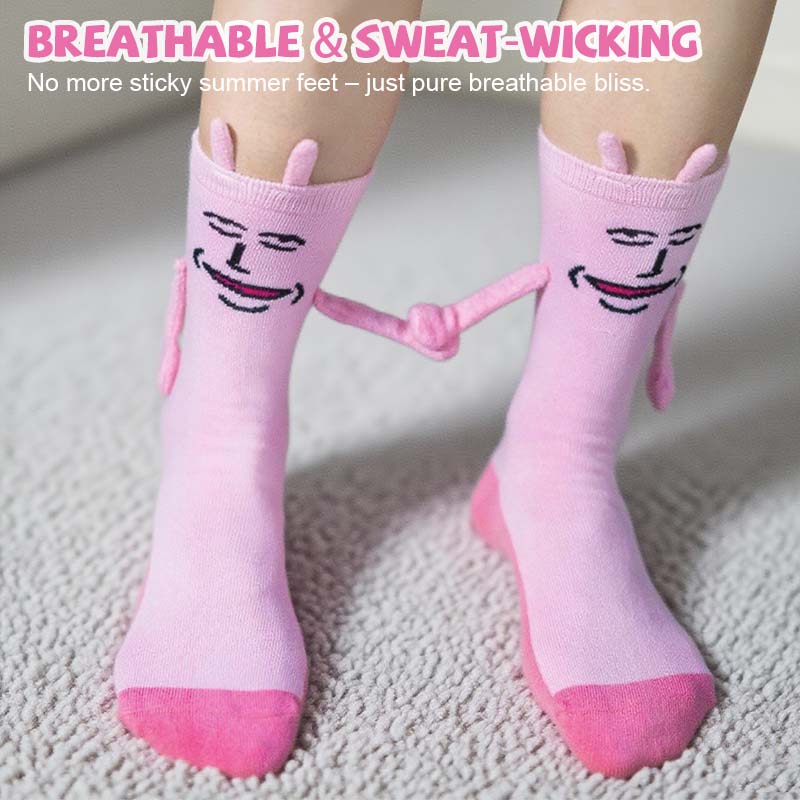 🧲 Magnetic Bunny Hand-Holding Socks – Playful, Cool & So You!