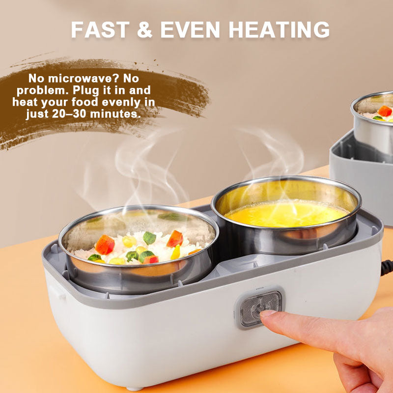 Portable Electric Heating Lunch Box 🍱 | Fresh Hot Meals, Anytime Anywhere