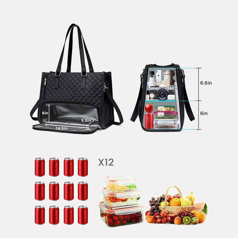 2 in 1 Tote Bag Insulated Lunch Bag